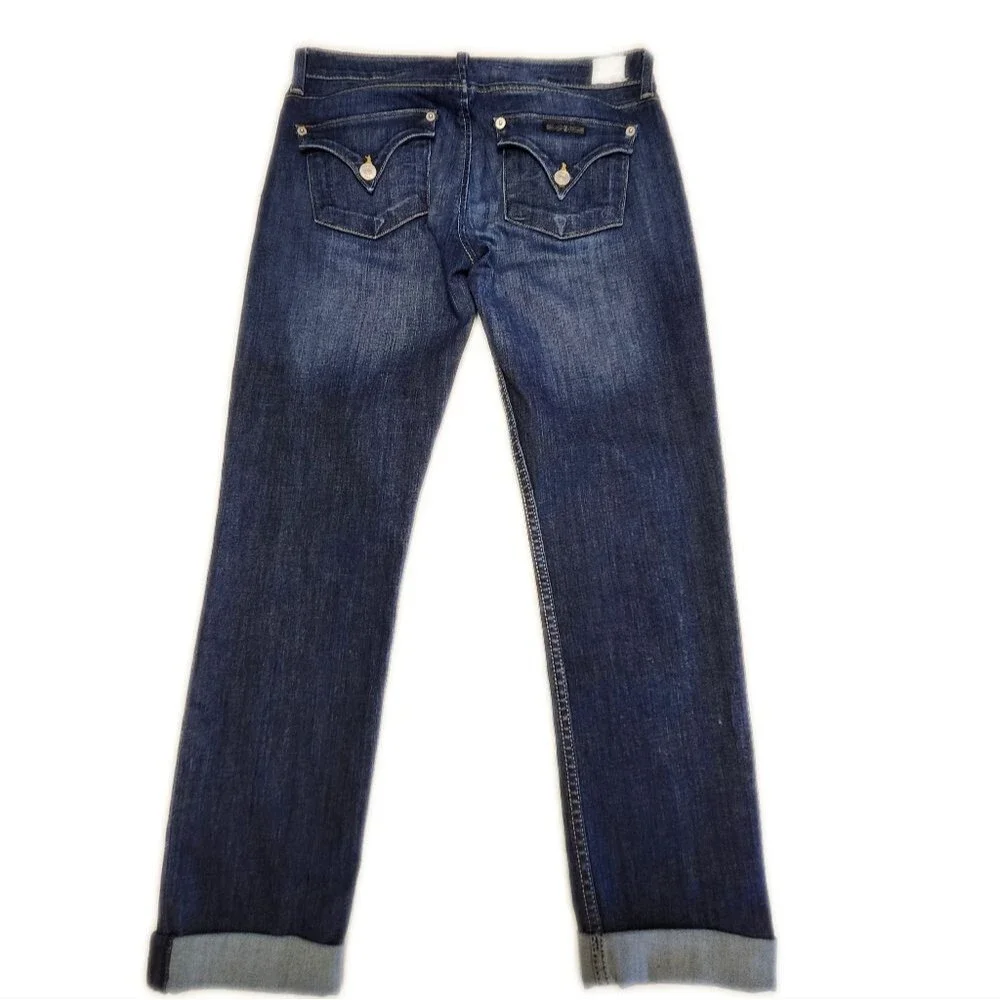 Hudson Jeans, Bacara Crop Straight Cuffed, Kern (Dark Blue Wash), 28